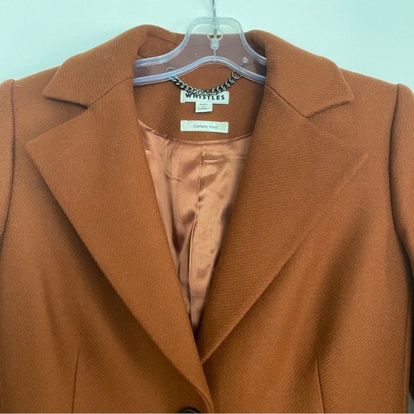 Whistles Rust Pea Coat in size 2 - Picture 7 of 9